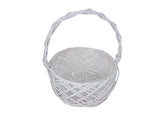 Set 3 Cosuri Rotunde din Rachita Alb